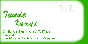 tunde korai business card